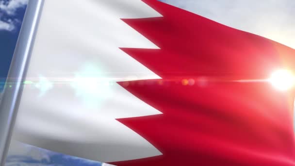 Waving flag of Bahrain Animation — Stock Video