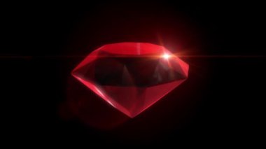 Parlak ve yansıtıcı yakut döner. Döngü-güçlü animasyon