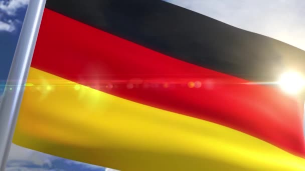 Bandeira de acenar de Germany Animation — Vídeo de Stock