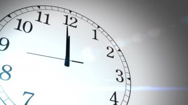 Beyaz arka plan ile saat geri sayım geçiyor gece yarısı 20 saniye