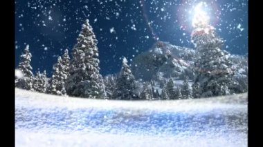 Büyülü kar - kar Noel Video arka plan döngü