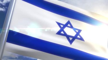 İsrail animasyon bayrağı sallayarak