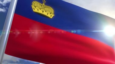 Liechtenstein animasyon bayrağı sallayarak