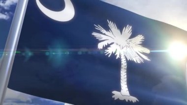 Devlet Güney Carolina ABD bayrağı sallayarak