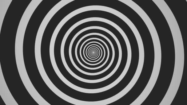 Dönen bir hipnotik soyut spiral döngü — Stok video