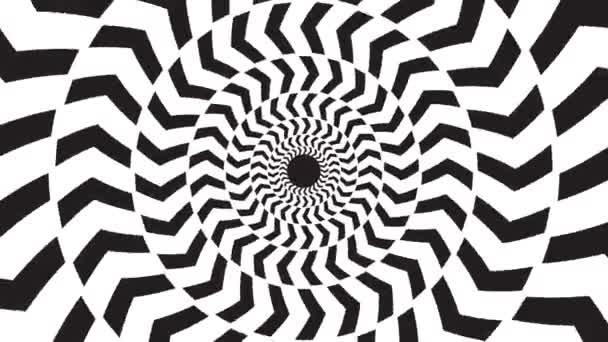 Un anello a spirale astratto ipnotico rotante — Video Stock