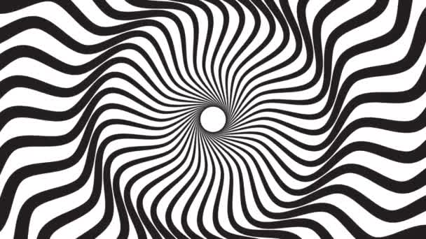 Une boucle spirale abstraite hypnotique en rotation — Video