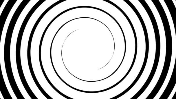 Een ronddraaiende hypnotische abstracte spiraalvormige lus — Stockvideo