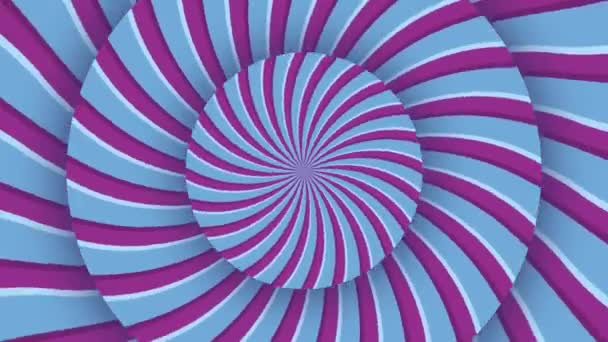 Wirująca hipnotyczna abstrakcyjna spiralna pętla — Wideo stockowe