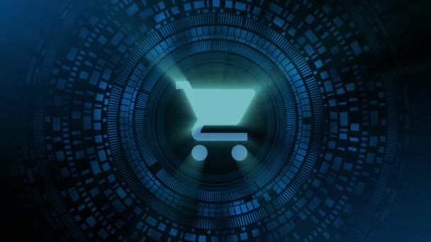 homme d'affaires main hologramme hud projection panier icône 