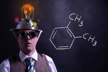 Ortho-xylene o-xylene'nin el yapımı kimyasal formülü sunan nerd