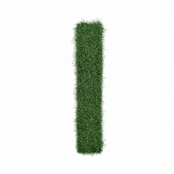 Buchstabe i aus Gras - aklphabet grüne Umgebung Natur — Stockfoto