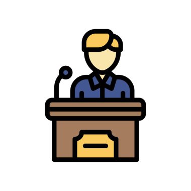 Düzenlenebilir felçli idari karakter veya çocuk konuşması