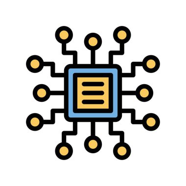 Düzenlenebilir felçli yönetimsel çip kartı veya çip sistem vektörü