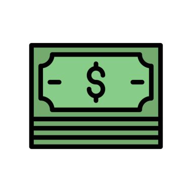 Düzenlenebilir vuruşlu idari dolar destesi vektörü