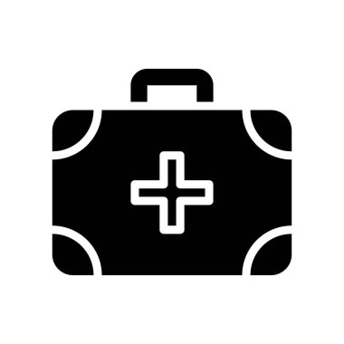 somut tasarım içinde artı işaret vektörü ile idari tıbbi veya ilk yardım kiti