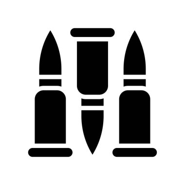 Katı tasarımda idari bağlantılı üç silah mermisi vektörü