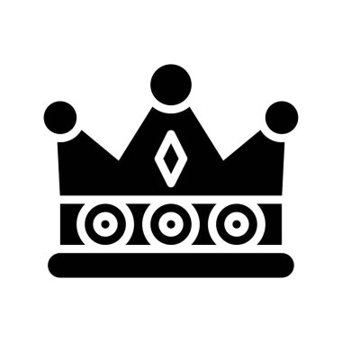 Katı tasarımda yönetimsel kral şapkası veya taç vektörü,