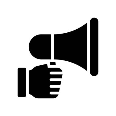 idari bağlantılı megafon ya da el yapımı sağlam tasarım vektöründe boğa boynuzu