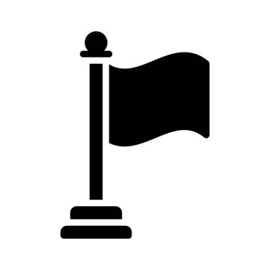 Sağlam tasarımda stand vektörü olan idari bayrak