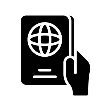 Pasaportunda elle tasarlanmış elle ilgili dünya küresi