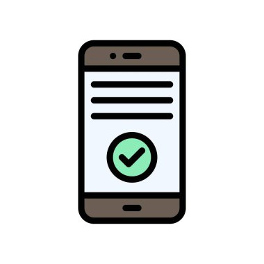 Seçimle ilgili tik işareti ve düzenlenebilir vuruşlu taşınabilir ekran vektörü ile yazılmış metin