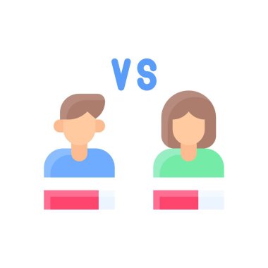 Seçimle ilgili erkek ve kız düz stil oylama kutusu vektörü ile