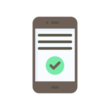 Düz biçimli taşınabilir ekran vektörü ile seçimle ilgili işaret ve yazılı metin