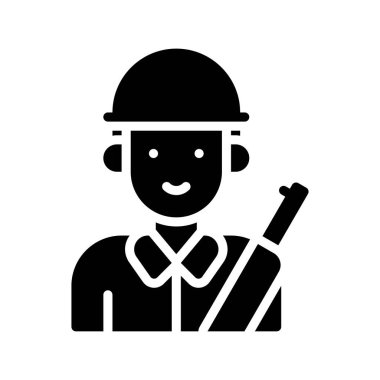 Seçimlerle ilgili asker çocuk karakteri üniforması ve katı tasarım başlığı taşıyıcısı,