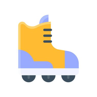 Lastik vektörü düz stil olan serbest zaman patinaj ayakkabısı
