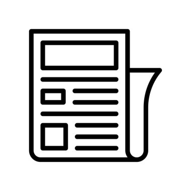 Yazılı metin vektörü ile lineal biçimli boş zaman haber kağıdı