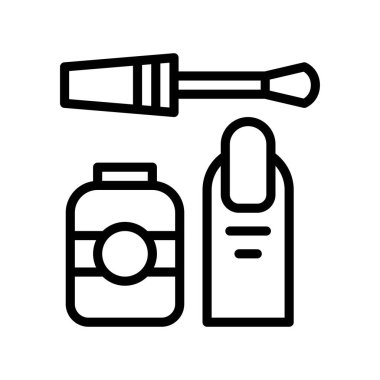 Çizgisel biçimde parmak ve tırnak vektörüyle boş zaman tırnak cilası