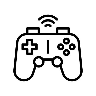 Boş zaman bağlantılı kablosuz oyun düğmeleri tahtası veya doğrusal biçimdeki denetleyici vektörü