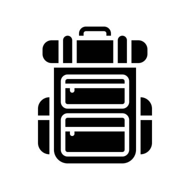 Katı tasarım içinde boş zaman ile ilgili Laubagaj çantası veya kamp torbası vektörü