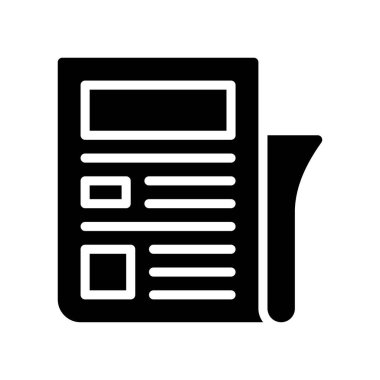 Yazılı metin vektörü ile katı tasarım ile ilgili boş zaman haber kağıdı