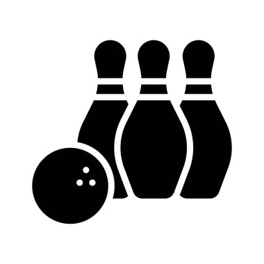 Serbest zaman ile ilgili üç bovling şeridi ve top vektörü sağlam tasarım