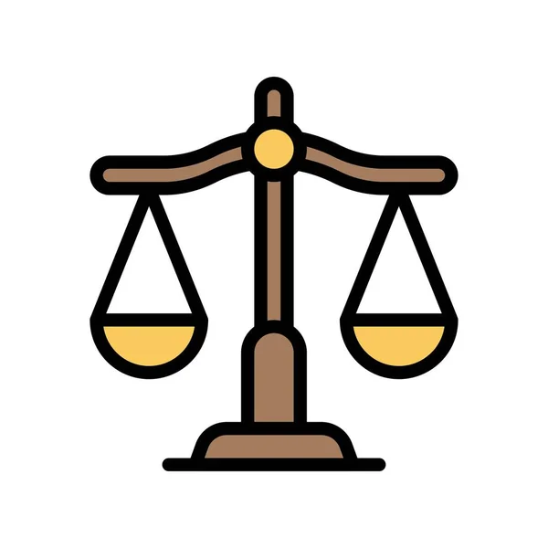 具有可编辑笔划的行政相关司法或高等法院标度矢量 — 图库矢量图片