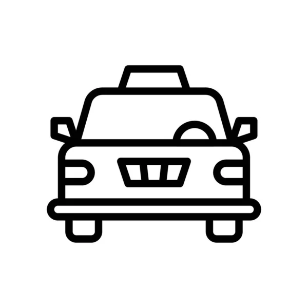 Coche Taxi Relacionados Administrativos Para Vector Viaje Estilo Lineal — Vector de stock