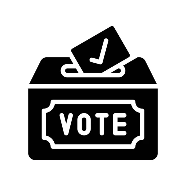 Caja Votación Relacionada Administrativa Con Vector Página Voto Diseño Sólido — Archivo Imágenes Vectoriales