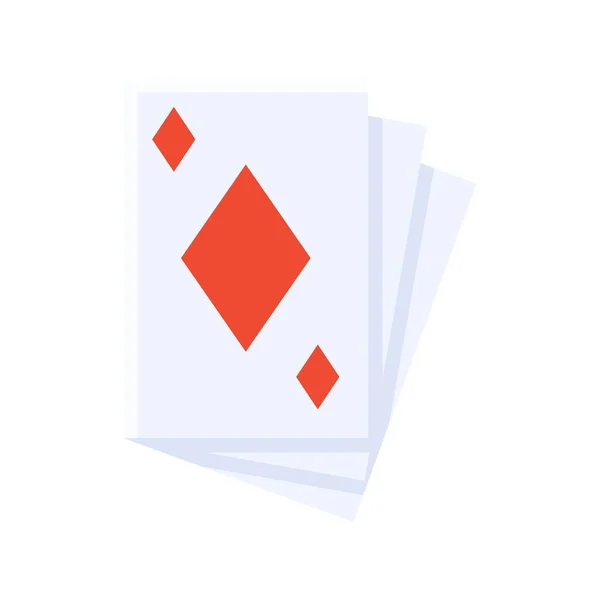 Freizeitbezogenes Kartenspiel Mit Drei Karten Vektor Flachen Stil — Stockvektor