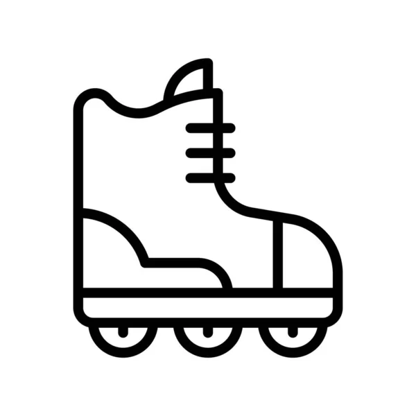 Chaussure Patinage Liée Temps Libre Avec Vecteur Pneus Dans Style — Image vectorielle