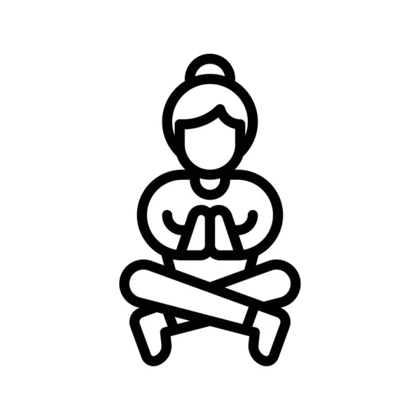 Boş zaman ilişkisi olan kız ya da çizgi biçiminde yoga egzersiz vektörü olan karakter