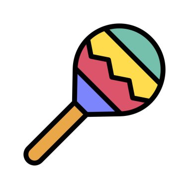 Geçit şeritleri düzenlenebilir vuruşlu çubuk vektörlü lolipoplar