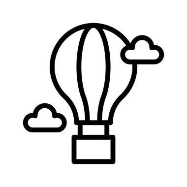 Geçit töreniyle ilgili uçan paraşüt, bulutlar vektör çizgisel biçiminde