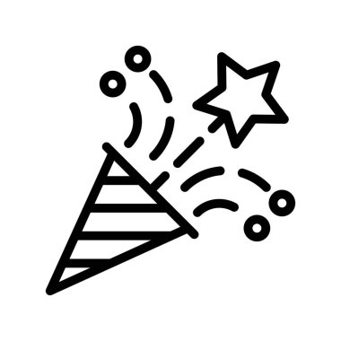 Geçit töreniyle ilgili kutlama konfetileri yıldız vektörleriyle çizgisel olarak uçuyor.