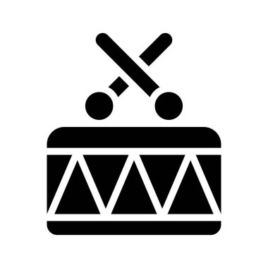 Törenle ilgili kutlama bagetleri ve davulcular katı tasarım vektörü