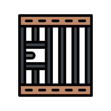 Düzenlenebilir felçli metal çubuk vektörü ile ilgili polis hücresini protesto et