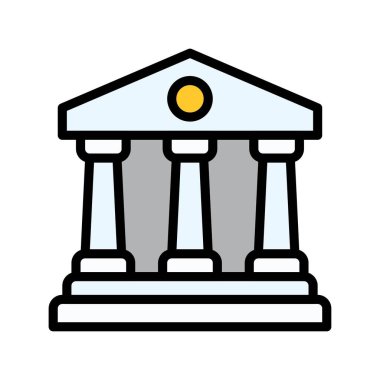 Düzenlenebilir felçli daire vektörü ile ilgili banka binasını protesto et