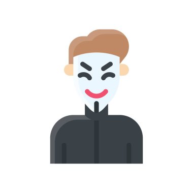 Yüz maskesi ve kıyafet vektörüyle ilgili suçluyu düz şekilde protesto et