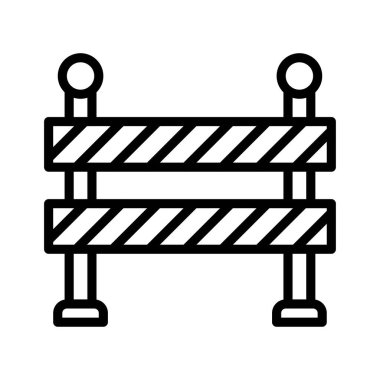 Lşık ve şerit vektörleri çizgisel biçiminde protesto polis barikatı